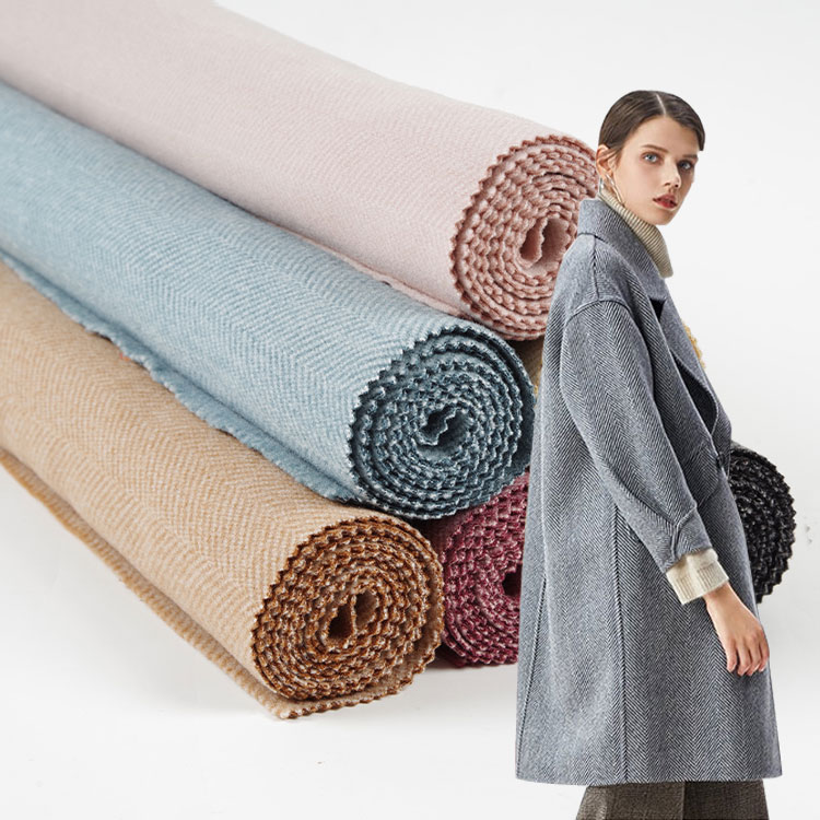 Ang herringbone medium wool fabric ay magdadala sa iyo ng ginhawa